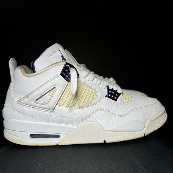 Size 11 - Nike Air Jordan 4 Retro Purple Metallic Men's Shoes - Picture 1 of 11